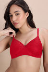 Zivame Love Potion Padded Non Wired Medium Coverage Tshirt Bra - Jalapeno Red — thumbnail 5
